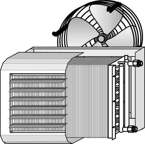 Detail van de bouw van een aerotherm SIROC, reeks AE